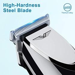 Rewell Mens Cordless Hair Clipper, Professional Hair Trimmer for Grooming, Electric Barber Rechargeable T-Blade Home Hair Cutting Kit