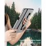 DTTO New iPad 9.7 Inch 5th/6th Generation 2018/2017 Case with Apple Pencil Holder, Premium Leather Folio Stand Cover Case for Apple iPad 9.7 inch, Also Fit iPad Pro 9.7/Air 2/Air - Black(Grey Lining)