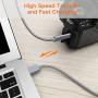 Micro USB to Mini USB 2.0 Adapter, (2-Pack) Micro USB Female to Mini USB 2.0 Male Convert Connector Support Charge & Data Sync Compatible PS3 Controller, MP3 Player, Dash Cam, Digital Camera, Hero 3+