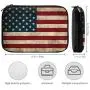American Flag Electronic Organizer Compact Travel Cable Organizer Bag Pouch