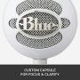 Blue Snowball iCE USB Mic for Recording and Streaming on PC and Mac, Cardioid Condenser Capsule, Adjustable Stand, Plug and Play – White