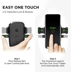 iOttie Easy One Touch Wireless Qi Fast Charge Car Mount Kit, Fast Charge: Samsung Galaxy S10 S9 Plus S8 S7 Edge Note 8 5, Standard Charge: IPhone X 8 Plus & Qi Enabled Devices, + Dual Car Charger