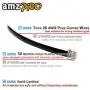(2 Pack) 1 Foot RJ12 6P6C Telephone Cable for Voice 12 inch Modular Telephone Cord (Black - Reverse Wiring)