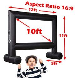 Outdoor Projector Screen – 14 ft Inflatable Family TV – Portable Giant Projector – Lightweight Garden Screen – Premium Outdoor Tent for Parties – Dual Projection – Build-in Air Blower