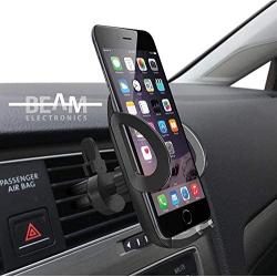 Beam Electronics Car Phone Mount Holder Universal Phone Car Air Vent Mount Holder Cradle Compatible for iPhone 12 11 Pro Max XS XS XR X 8+ 7+ SE 6s 6+ 5s 4 Samsung Galaxy S4-S10 LG Nexus Nokia
