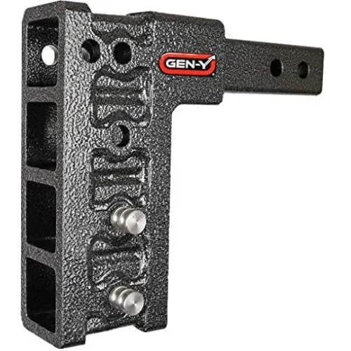 GEN-Y Hitch Mega-Duty Dual Receiver Hitch: Raise or Drop up to 7.5” – 10,000 Pounds Capacity, 1500 Pounds Tongue Weight, GH-304