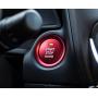 iJDMTOY 2pc Set Red Aluminum Keyless Engine Push Start Button & Surrounding Decoration Ring Compatible With Mazda 3 6 CX-3 CX-5 CX-9 MX-5 w/Push Start Engine Feature