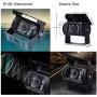 Vehicle Backup Camera - Camecho 9 Inch 4 Split Monitor Front View Rear View Camera 18 IR Night Vision Waterproof Auto Camera with 2x33 ft and 2x65ft Cables for RV, Trailer, Bus,Trucks