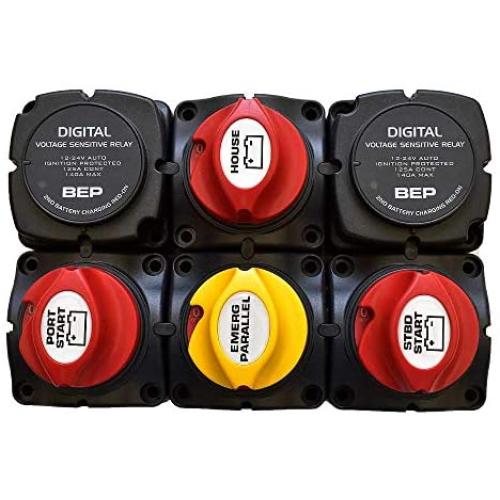 BEP Battery Distribution Cluster for Twin Outboard Engine with Three Battery Banks