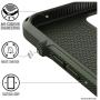 Vibe Series Case Designed for iPhone 12 Pro Max, Patented Rotating Mute Switch, 10ft Drop Proof, Compatible with MagSafe, Crux Accessories Attachment System, by Catalyst - Army Green