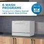 Danby DDW621WDB Countertop Dishwasher with 6 Place Settings, 6 Wash Cycles and Silverware Basket, Energy Star-Rated with Low Water Consumption and Quiet Operation