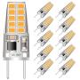 All-New G8 LED Bulb Mini 3W Equivalent to Halogen Bulb 20W-25W Dimmable G8 Light Bulb Warm White 3000K,120V T4 JCD Type Bi-Pin G8 Base (10 Pack)