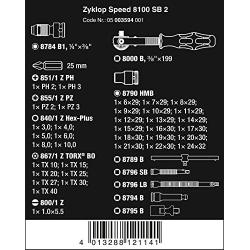 Wera - 5003594001 8100 SB 2 Zyklop 3/8'' Metric Ratchet Set ( Piece of 43)