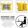 Simicoo iPad Mini 4 3 2 3D Cute Butterfly Case for Kids Light Weight EVA Stand Shockproof Rugged Heavy Duty Kids Friendly Tablet Case for iPad Mini 4 3 2 (Yellow)