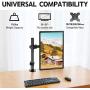 MOUNTUP Single Monitor Desk Mount, Height Adjustable Computer Monitor Stand Mount, Full Motion Monitor Arm Desk Mount Fits 13 to 27 Inch Screens, with C-Clamp and Grommet Base, VESA 75x75/100x100 MOUNTUP Single Monitor Desk Mount, Height Adjustable Computer Monitor Stand Mount, Full Motion Monitor Arm Desk Mount Fits 13 to 27 Inch Screens, with C-Clamp and Grommet Base, VESA 75x75/100x100
