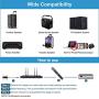 Wireless Microphone System, Phenyx Pro Quad Channel Cordless Mic Set with Metal Handheld Mics, 4x40 Channels, Auto Scan, Long Distance 328ft, Ideal for DJ, Church, Outdoor Events (PTU-7000A)