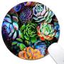 Cholaty Mouse Pad - Thick Natural Rubber Keyboard Mouse Mat Rectangle Non-Slip Rubber Base Mouse Pad Wrapping Edge Colorful Succulent Plants Gaming Mouse Pad