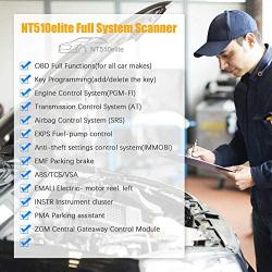 FOXWELL NT510 Elite OBD2 Code Reader for Honda Acura Automotive Scan Tool All System Bi-Directional Diagnostics Scanner ABS SRS Transmission Auto Bleed SAS TPMS EPB Oil Reset (Enhanced Version)