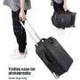 Neewer 2-in-1 Convertible Wheeled Camera Backpack Luggage Trolley Case with Double Bar, Anti-Shock Detachable Padded Compartment for SLR/DSLR Cameras, Tripod, Lens and Other Accessories (Black/Green)