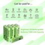 NiMH Rechargeable AA Battery High Capacity 1.2v Pre Charged Double A Battery for Solar Lights, Battery String Lights, TV Remotes, Wireless Mouses, Radio, Flashlight (AA-1300mAh-12pack)