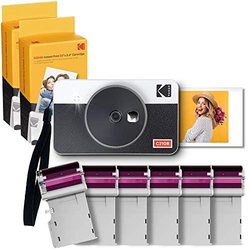 Kodak Mini Shot 2 Retro Portable Wireless Instant Camera & Photo Printer - White - 60 Sheets