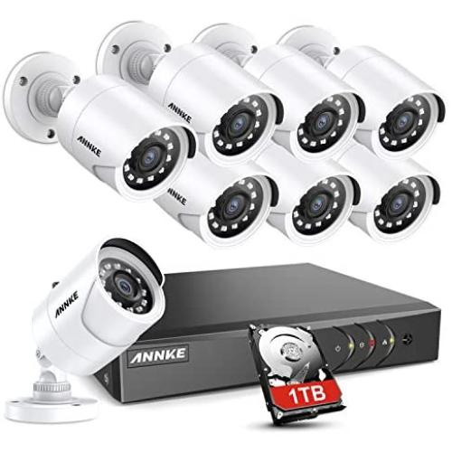 ANNKE 5MP Lite 8CH Security Surveillance Camera System H.265+ Wired DVR and (8)×1080P HD Weatherproof CCTV Camera System, 100ft Night Vision,Easy Remote Access, 1TB Hard Drive--Y200 ANNKE 5MP Lite 8CH Security Surveillance Camera System H.265+ Wired DVR and (8)×1080P HD Weatherproof CCTV Camera System, 100ft Night Vision,Easy Remote Access, 1TB Hard Drive--Y200
