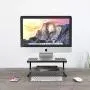 WALI Monitor Riser Desktop Stand with Vented Metal and 2 Tier Desk Organizer Stand for Computer, Laptop, LED, LCD, OLED Flat Screen Display, iMac and Printer (STT001B-2), Black, 2 Pack