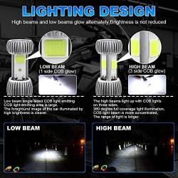 HONLEEX Mini AC/DC 9-85V P15D H6M LED Motorcycle Headlight Bulb,1600LM 3xCOB LEDs Hi/Lo Beam P15D-25-1 LED Bulb for ATVS Yamaha Motorbike Car Heamlamp.Pack of 1 (Silver)