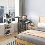 sogesfurniture Height Adjustable Stand up Desk Computer Stand Desk Home Office Desk with Standing and Seating,Black BHUS-101-BK
