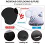 Mouse Wrist Rest Pad and Keyboard Wrist Rest Support Ergonomic Mouse Pad Set,DQQH Non Slip PU Base Wrist Support with Raised Memory Foam for Easy Typing & Gaming Relief, Beauty Butterfly