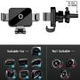 Zuton Gravity Car Phone Mount, Air Vent Clip Car Phone Holder,One-Handed Design Car Phone Cradle Auto-Lock and Release, Compatible with iPhone XS/Max/XR/X/8/7/6 Plus Galaxy S10/S9