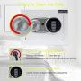 JUGREAT Security Safe Box with Induction Light,Electronic Digital Securit Safe Steel Construction Hidden with Lock，Wall or Cabinet Anchoring Design for Home Office Hotel Gun Passport Cash(White)