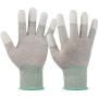 ESD Anti static gloves for PC building,carbon fiber PU coated finger anti-static gloves, to protect the safety of computer installation and repair(Large 2 Pairs)