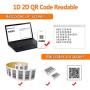 Tera Mini Wireless Barcode Scanner Compatible with Bluetooth, Printed Digital 1D 2D QR Barcode Reader Scanner Portable for PC, Laptop, Smartphone and Tablet with Vibration Alert Function