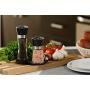 Salt and Pepper Shakers - Salt n Pepper Grinder Set, Adjustable Grind Coarseness, Stylish Base, Premium Brushed Stainless Steel Top, Great Christmas Mother’s Day Gift Idea (S&P Large Small)