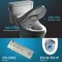 TOTO SW2044#01 C200 Electronic Bidet Toilet Cleansing Water, Heated Seat, Deodorizer, Warm Air Dryer, and PREMIST, Elongated, Cotton White