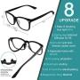 Blue Light Blocking Glasses - 3Pack Computer Game Glasses Square Eyeglasses Frame, Blue Light Blocker Glasses for Women Men, Anti Eye Eyestrain Reading Gaming Glasses Non Prescription