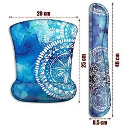 FF1 Non Slip Memory Foam Mouse Pad Wrist & Keyboard Support Wrist Rest for Office, Computer, Laptop & Mac - Durable & Comfortable & Lightweight for Easy Typing & Pain Relief-Ergonomic Support