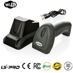 LS-PRO Wireless Barcode Scanner with USB Cradle Receiver Charging Base, 2.4GHz Handheld 1D Cordless Laser Barcode Reader, UP to 150Ft Transmission Range, long-life Battery 2200mAh, 1 Year Warranty.
