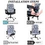 Deisy Dee Computer Office Chair Covers for Stretch Rotating Mid Back Chair Slipcovers Cover ONLY Chair Covers C162 (D)