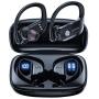VEATOOL Wireless Earbuds Bluetooth Headphones 48hrs Playtime Sport Earphones with LED Display TWS Stereo Deep Bass Ear Buds with Earhooks Waterproof in-Ear Built-in Mic Headset for Running Workout