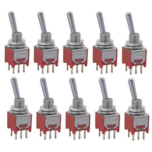 10 pcs Taiwan Subminiature sub Mini DPDT ON ON Toggle Switch for PCB Mount SMT SMD