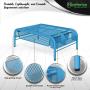 NEATERIZE Monitor Stand for Desk - Metal Monitor Stand Riser and Laptop Desk Stand with Organizer - Desktop Computer Stand and Monitor Riser Stand for Desk with Drawer - Improves Airflow - (Blue)