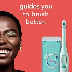 hum by Colgate Smart Electric Toothbrush Kit, Rechargeable Sonic Toothbrush with Travel Case and Replacement Head, Teal
