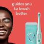 hum by Colgate Smart Electric Toothbrush Kit, Rechargeable Sonic Toothbrush with Travel Case and Replacement Head, Teal