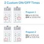 UltraPro 24-Hour Digital In-Wall Timer 2 Pack, 4 Programmable, Override Button, Door Cover, Presets/Countdown, Ideal for Indoor, Lamps, LED, Seasonal Lighting, 47941