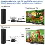 NewTechnology Amplifiered Indoor Outdoor TV Antenna,280+Miles Range Digital HD Antenna 36ft Long Detachable Coax Cable Support All Television,TV Antenna for Local Channels 4K HD 1080P VHF UHF (Black)