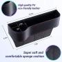 Meidong Car Seat Gap Organizer, Storage Box, Console Side Pocket Storage Couple 2Pack for Cellphones/Keys/Cards/Wallets/Sunglasses