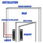 2X Magnetic Reed Switch Normally Open Closed NC NO Door Alarm Window Security/Magnetic Door Switch/Magnetic Contact Switch/Reed Switch,to DC 5V 12V 24V Light (Black)