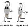 Novelty Lights 25 Pack C9 Outdoor Christmas Replacement Bulbs, Blue, E17/C9 Intermediate Base, 7 Watt
